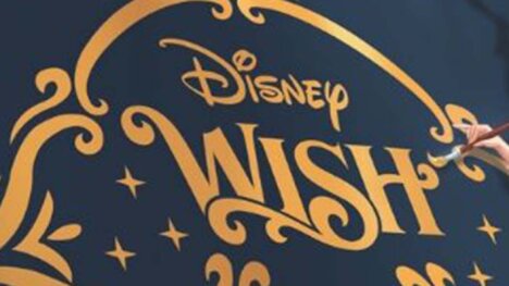 Disney Wish cruise ship painted name