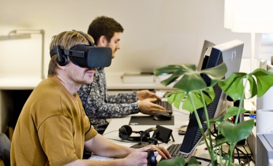 A designer at YSA uses virtual reality to design cruise ships