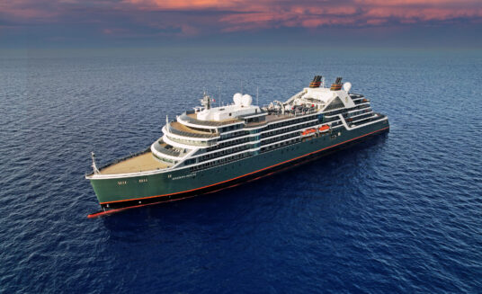 seabourn venture sailing on the ocean aerial