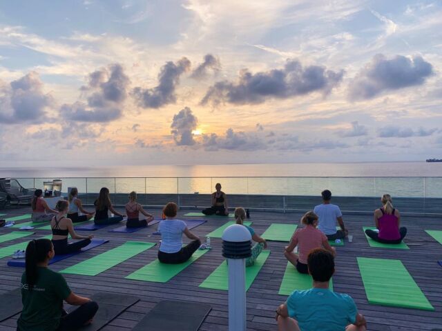 Feeling very relaxed after our tranquil rooftop yoga session 🧘🏼‍♀️
Are you recharged and ready for another day at CSI? Doors open at 10am! 🌴