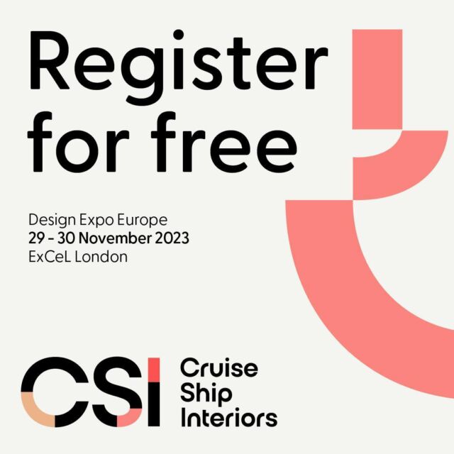 📢 Registration for Cruise Ship Interiors Design Expo Europe is now live! 📢

On 29 - 30 November, join the cruise community at ExCeL London and delve into the 4th edition of Europe’s only cruise interiors focused event, with a unique focus on the luxury ocean, river, and expedition cruise market!

Attend this highly-focused exhibition and conference to:

🫱🏼‍🫲🏽 Source from over 200 innovative exhibitors
🎤 Learn from industry leaders at the expertly-curated Conference & Workshop Programme
🍸 Reconnect with the community at networking events including the Opening Party, Happy Hour, Pitch & Pint, and Speed Networking
👀 And experience so much more!

Don’t miss out, register for your free pass today... Link in bio!

#CSIE23 #cruisecommunity #cruisedesign #cruiseinteriors #interiordesign